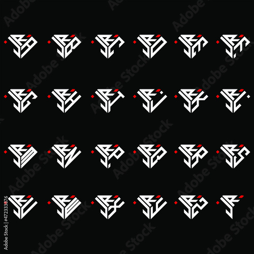 JRA to JRZ letter logo creative design in diamond shape
 photo