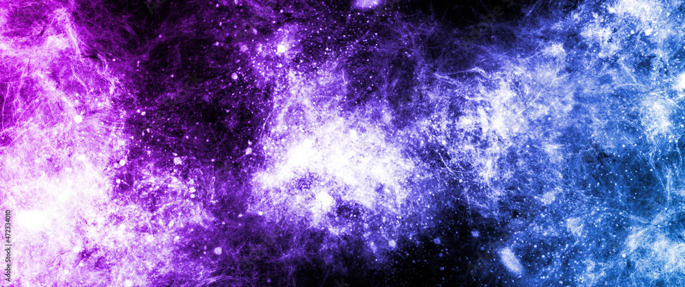 abstract space, colorful nebula, stars and sky