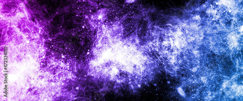 abstract space, colorful nebula, stars and sky © Ravenzcore
