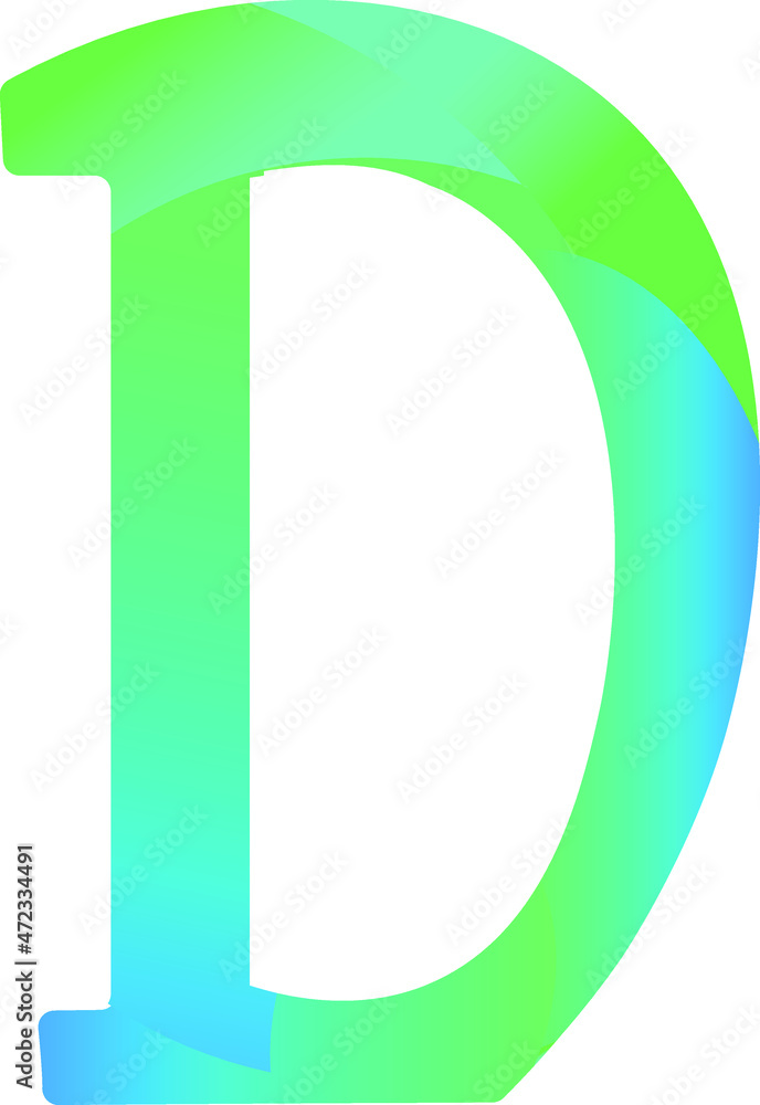 unique green letter D unique green letter D