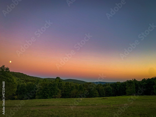 sunset over the field © Mathieu