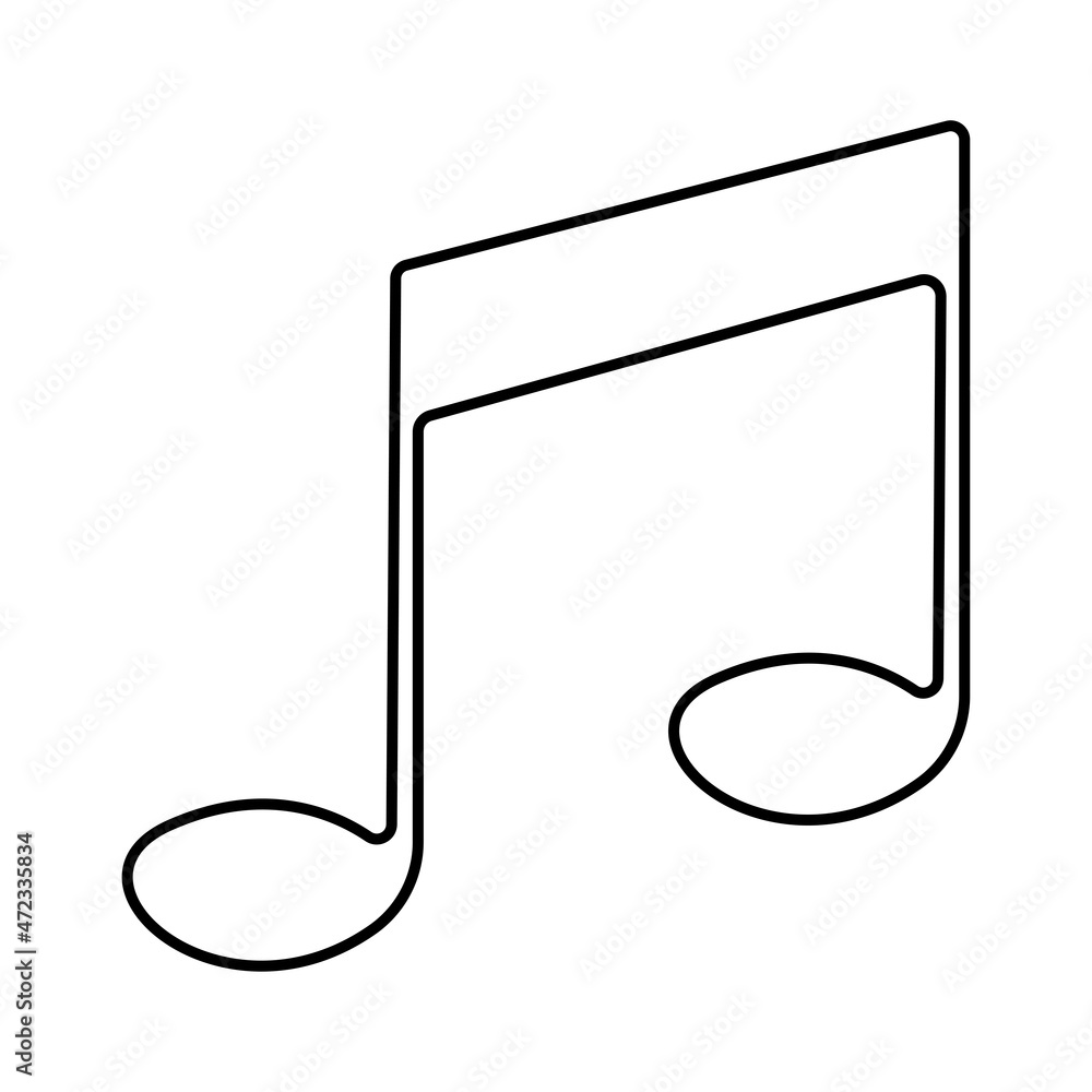Music Note Line Icon Music Note Line Icon