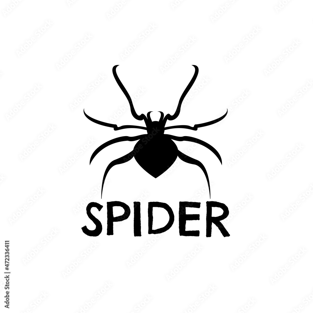 spider logo vector template, tarantula silhouette logo spider logo vector template, tarantula silhouette logo