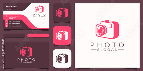 Logo template photography studio, photographer, photo. Company, brand, branding, corporate, identity