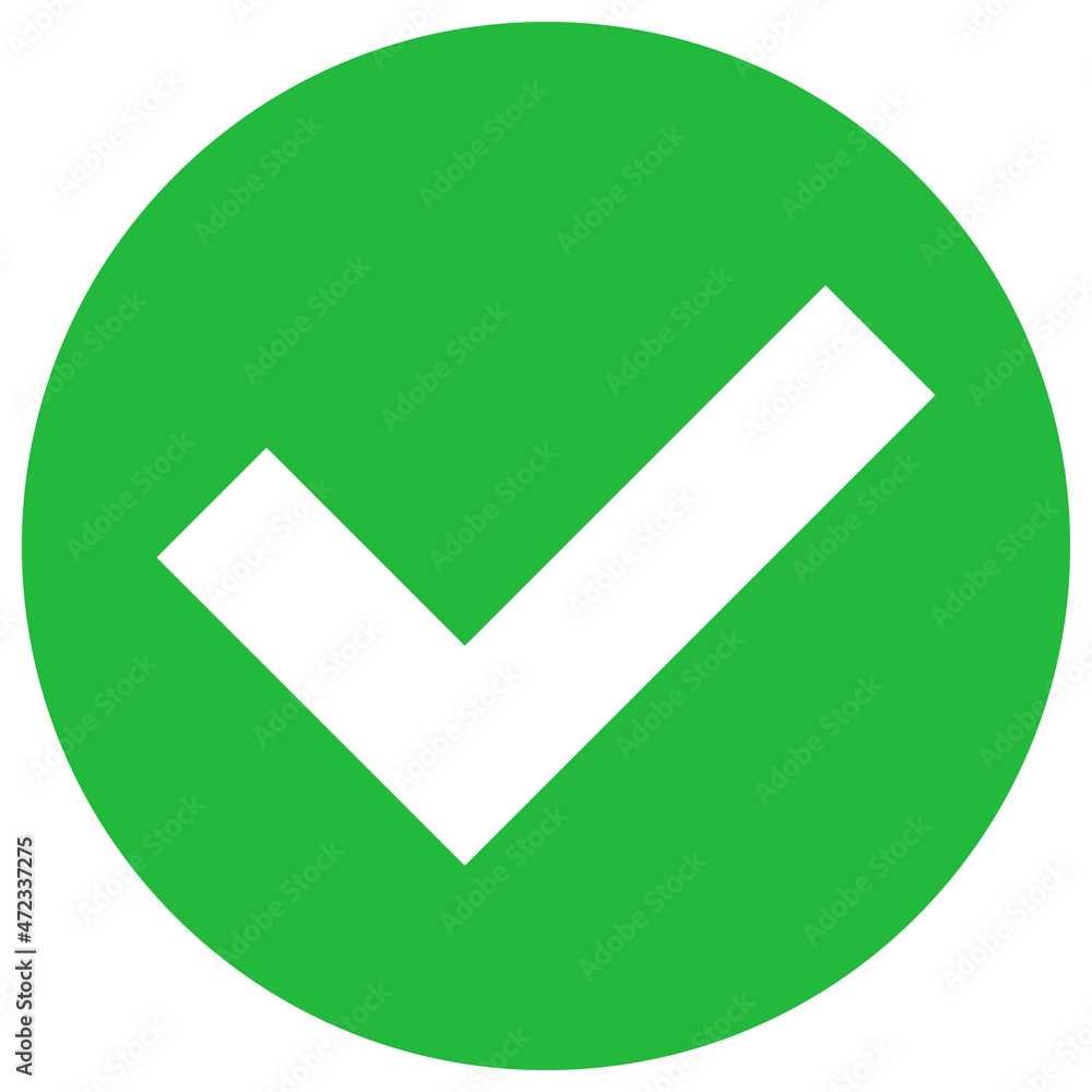 Check marks for success or approval. Green vector icon. Check marks for success or approval. Green vector icon.