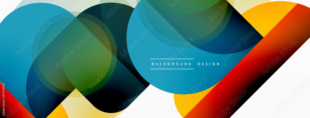 Round triangle shapes lines and circles. Geometric vector illustration for wallpaper banner background or landing page Round triangle shapes lines and circles. Geometric vector illustration for wallpaper banner background or landing page