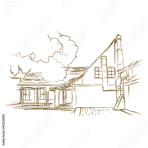 Fort Kochi's (Cochin) colonial historical streets and old architecture buildings.