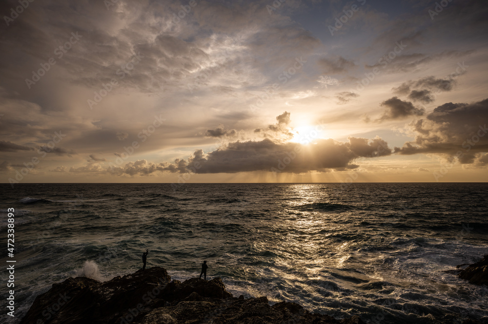 Obraz premium afternoon fishing, Cylinder Point, Stradbroke Island