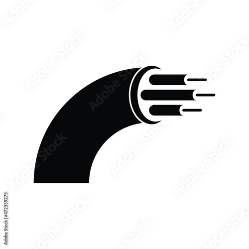 Fiber optic icon design isolated on white background