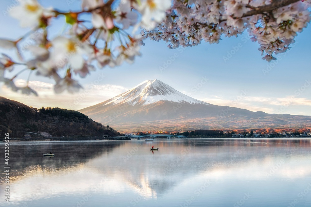 Mountain and lake (Mount Fuji)