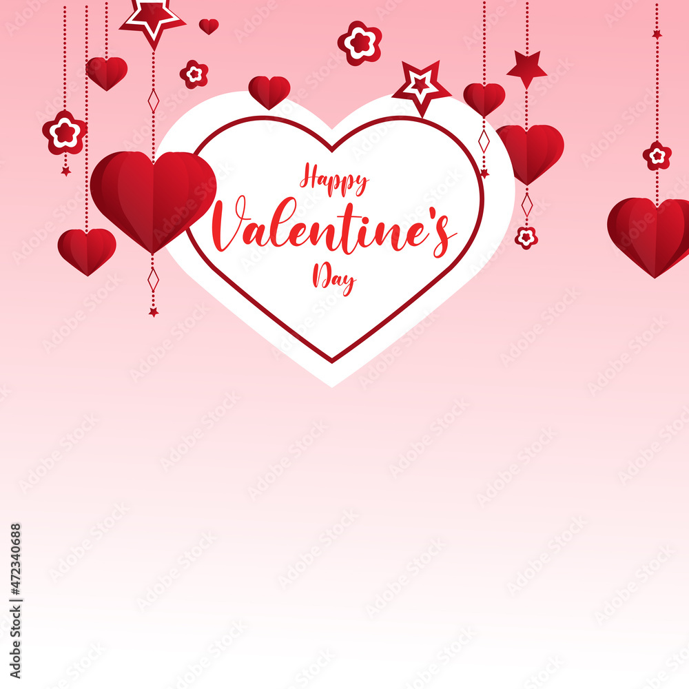 valentine day red and pink post background design part sixteen post template design