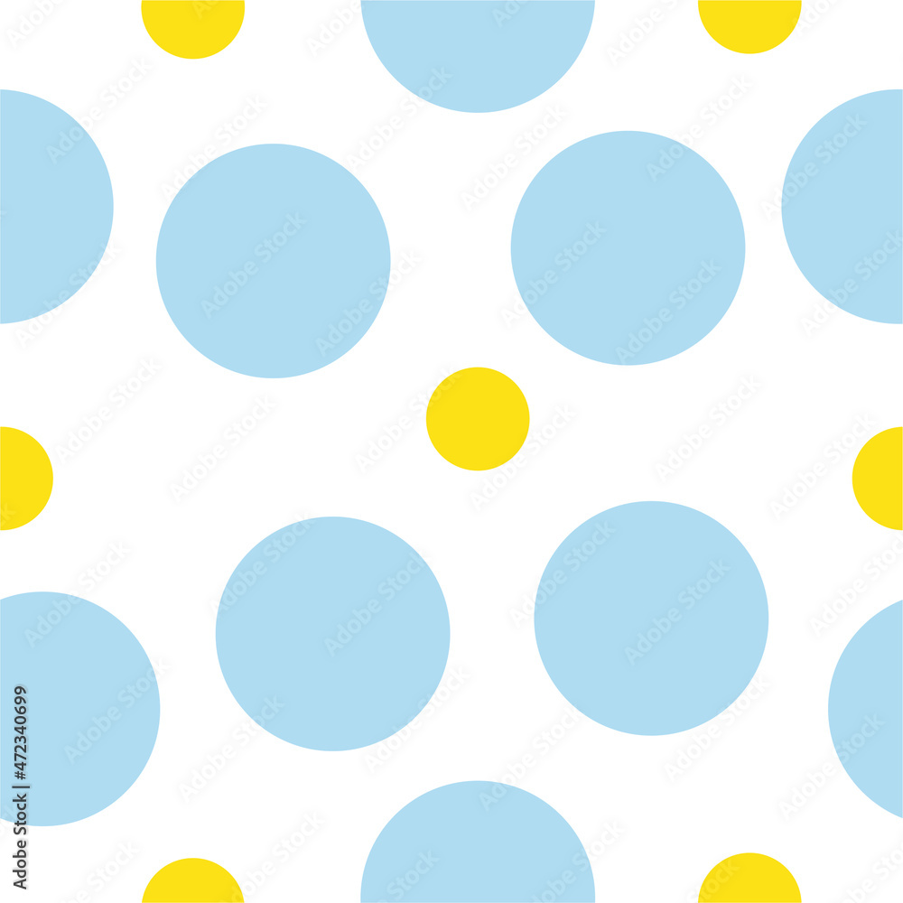 Abstract background with blue-yellow circles. Seamless pattern Abstract background with blue-yellow circles. Seamless pattern
