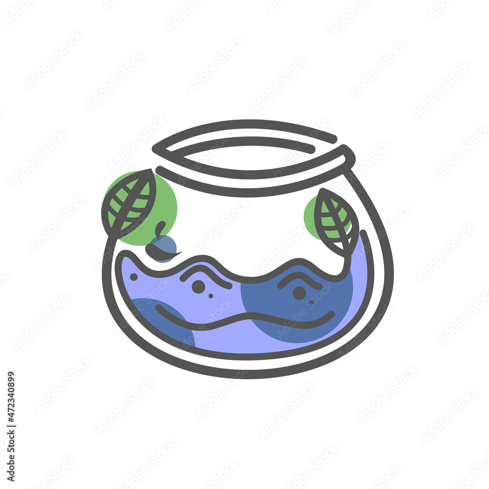 Small Aquarium Design Vector Logo Small Aquarium Design Vector Logo
