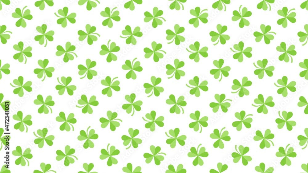 Small green Saint Patrick shamrocks pattern, national Ireland holidays style background Small green Saint Patrick shamrocks pattern, national Ireland holidays style background