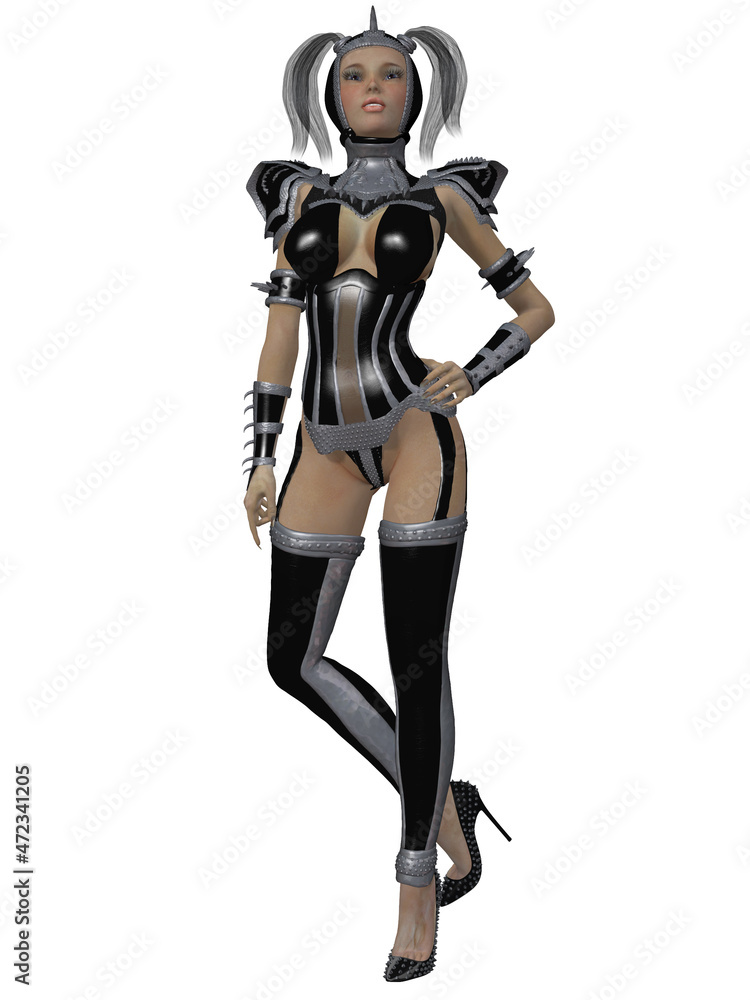 3d illustration of an sexy anime figure 3d illustration of an sexy anime figure