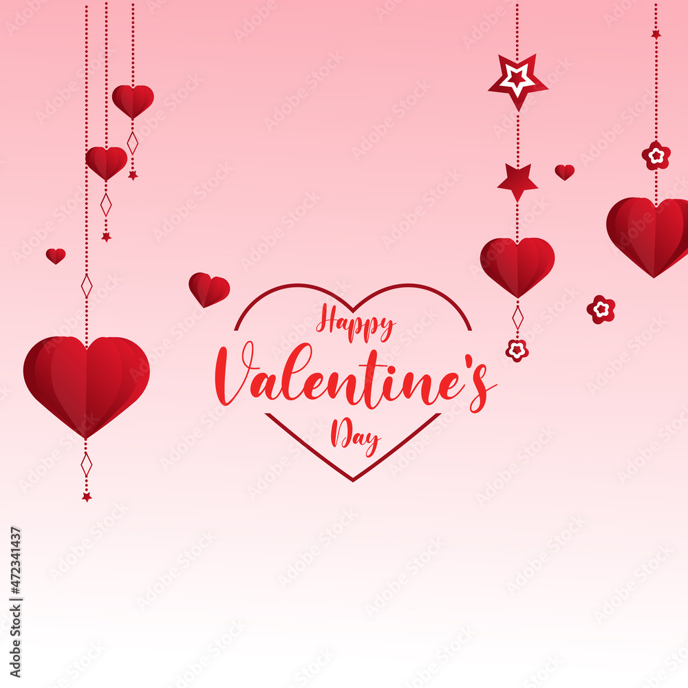 valentine day red and pink post background design part seventeen post template design