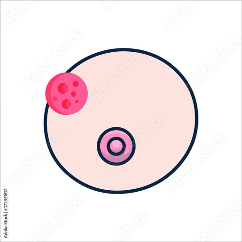 Anatomy or breast tit icon