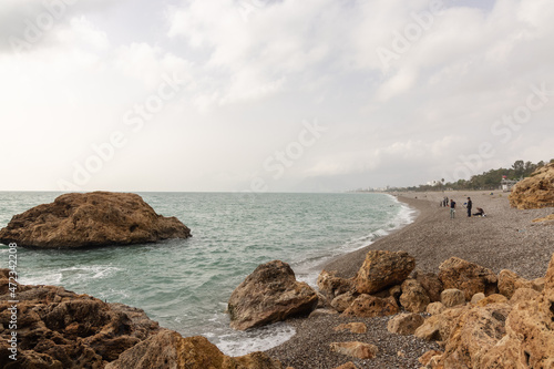 Amazing seascape and rocky beach © enginakyurt