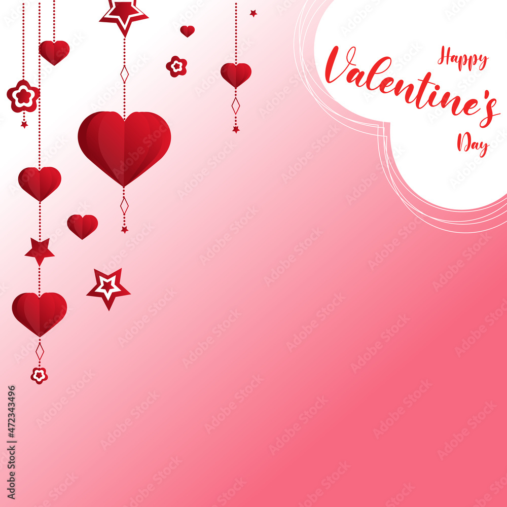 valentine day red and pink post background design part eighteen post template design