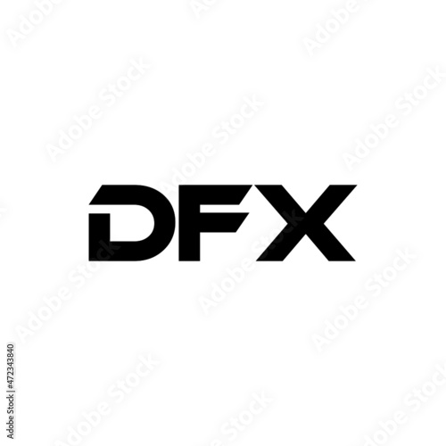 DFX letter logo design with white background in illustrator, vector logo modern alphabet font overlap style. calligraphy designs for logo, Poster, Invitation, etc. 