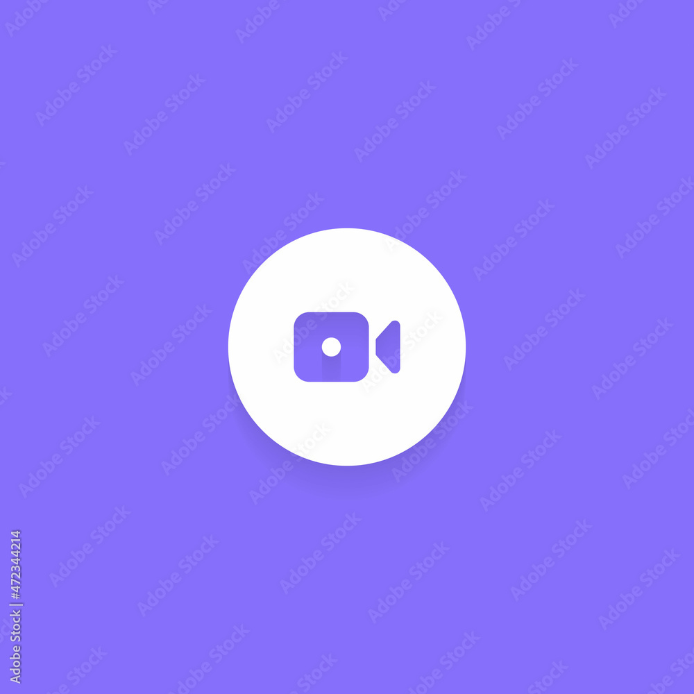 Screen Recorder App Icon Vector in Flat Style Screen Recorder App Icon Vector in Flat Style