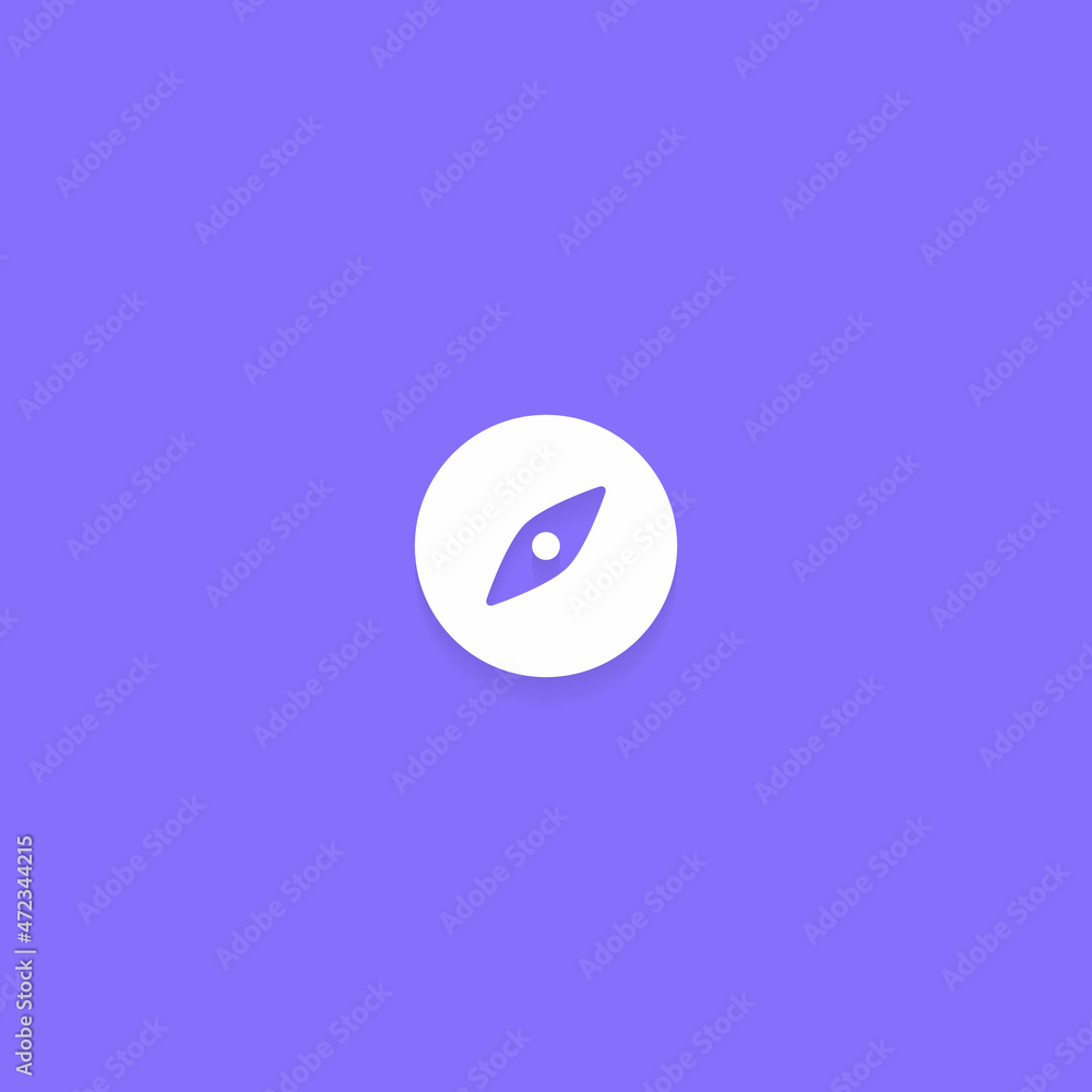Compass, Explore Icon Vector in Flat Style Compass, Explore Icon Vector in Flat Style