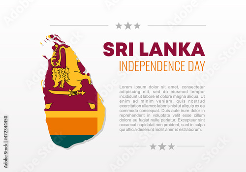 Sri lanka independence day background banner poster for national celebration on February 4 th.