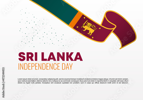 Sri lanka independence day background banner poster for national celebration on February 4 th.