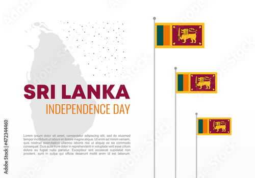 Sri lanka independence day background banner poster for national celebration on February 4 th.