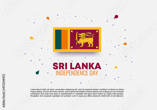 Sri lanka independence day background banner poster for national celebration on February 4 th.