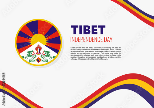 Tibet independence day background banner poster for national celebration on February 13 th.