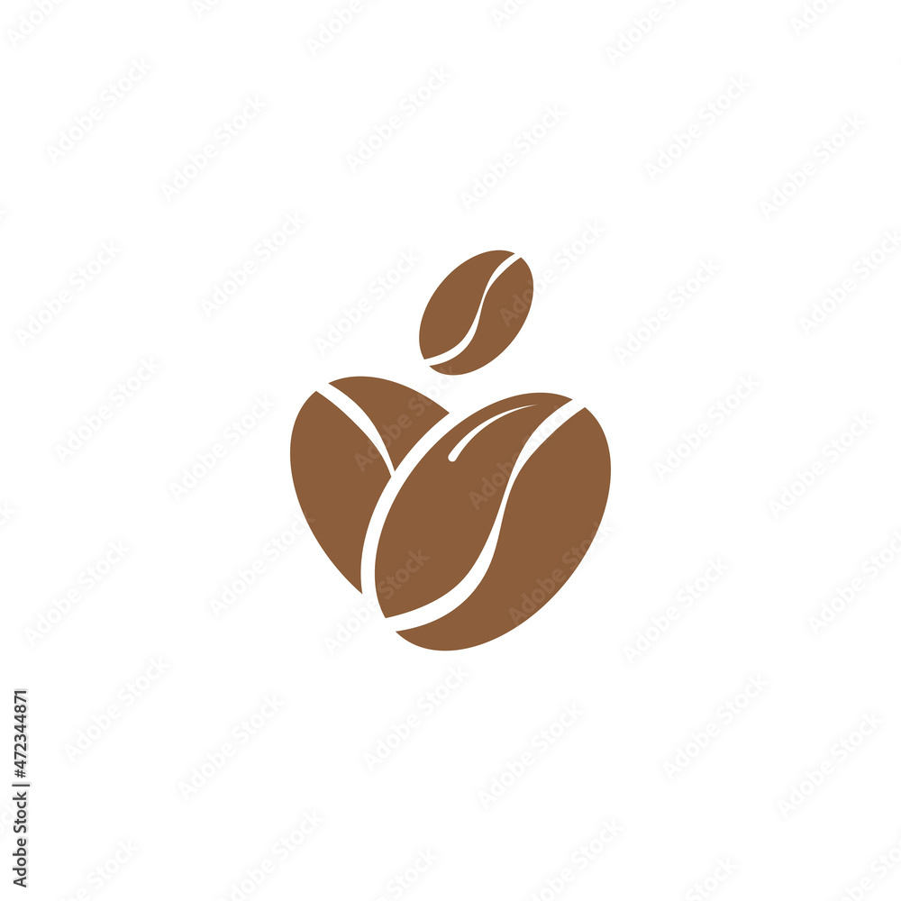 Obraz premium coffee bean icon vector