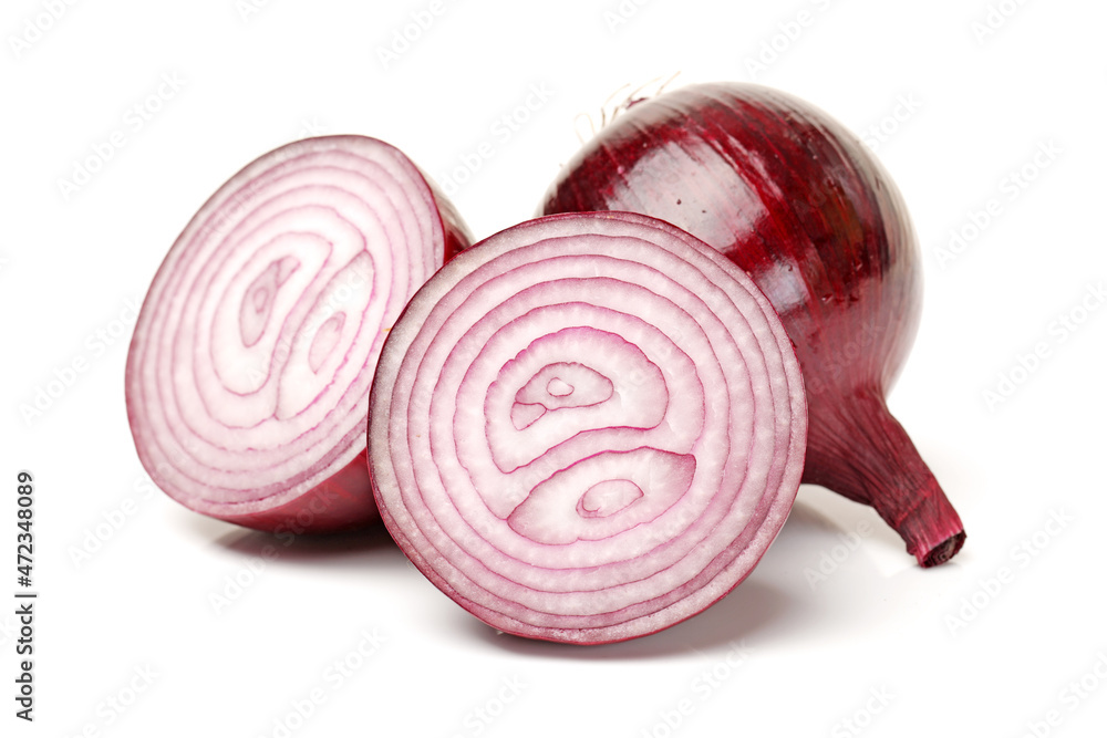 Red onion isolated on white background Red onion isolated on white background