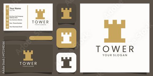 Castle logo design illustration