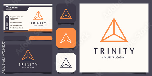 Trinity Icon Vector Logo Template Illustration Design. photo