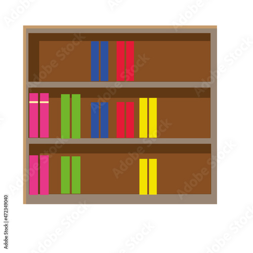 Book shelf illustration