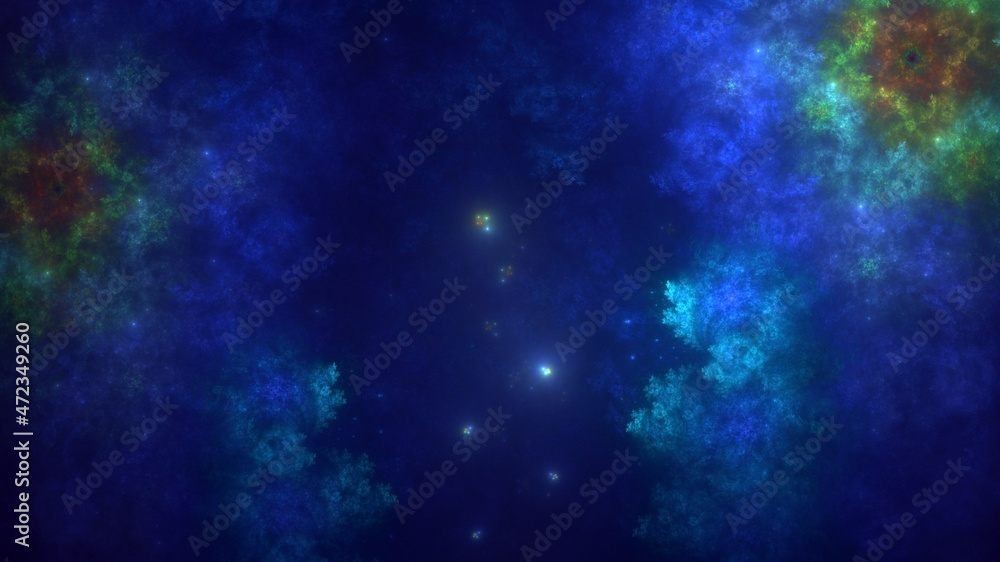 3D rendering abstract colorful fractal light background 3D rendering abstract colorful fractal light background
