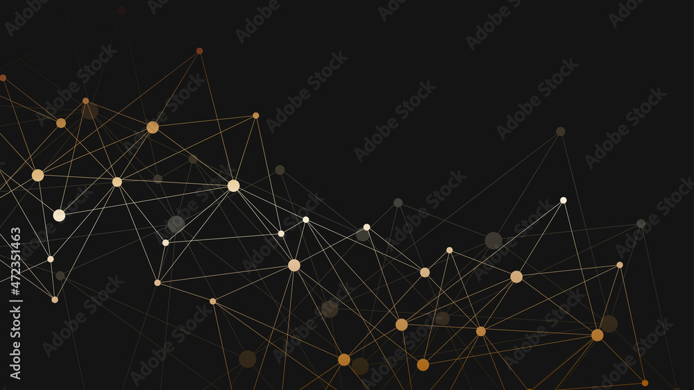 Geometric abstract background with connected line and dots. Structure molecule and communication. Big Data Visualization. Medical, technology, science background. Vector illustration. Geometric abstract background with connected line and dots. Structure molecule and communication. Big Data Visualization. Medical, technology, science background. Vector illustration.