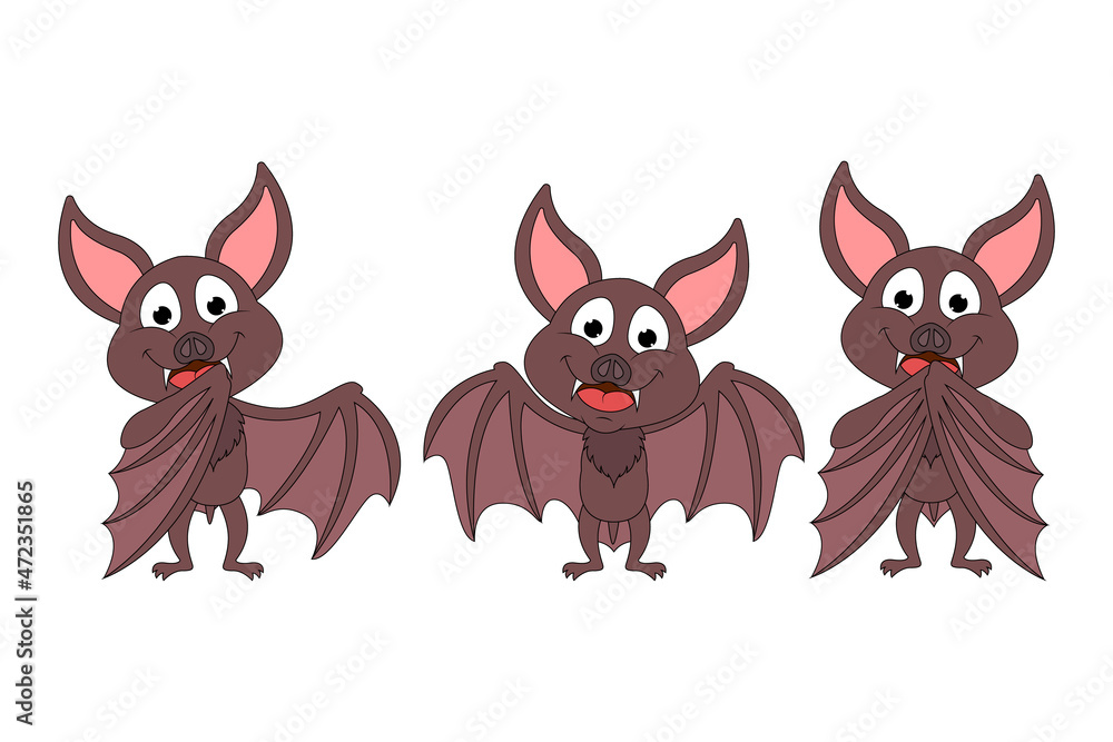 cute bat animal cartoon illustration Stock Vector Adobe Stock
