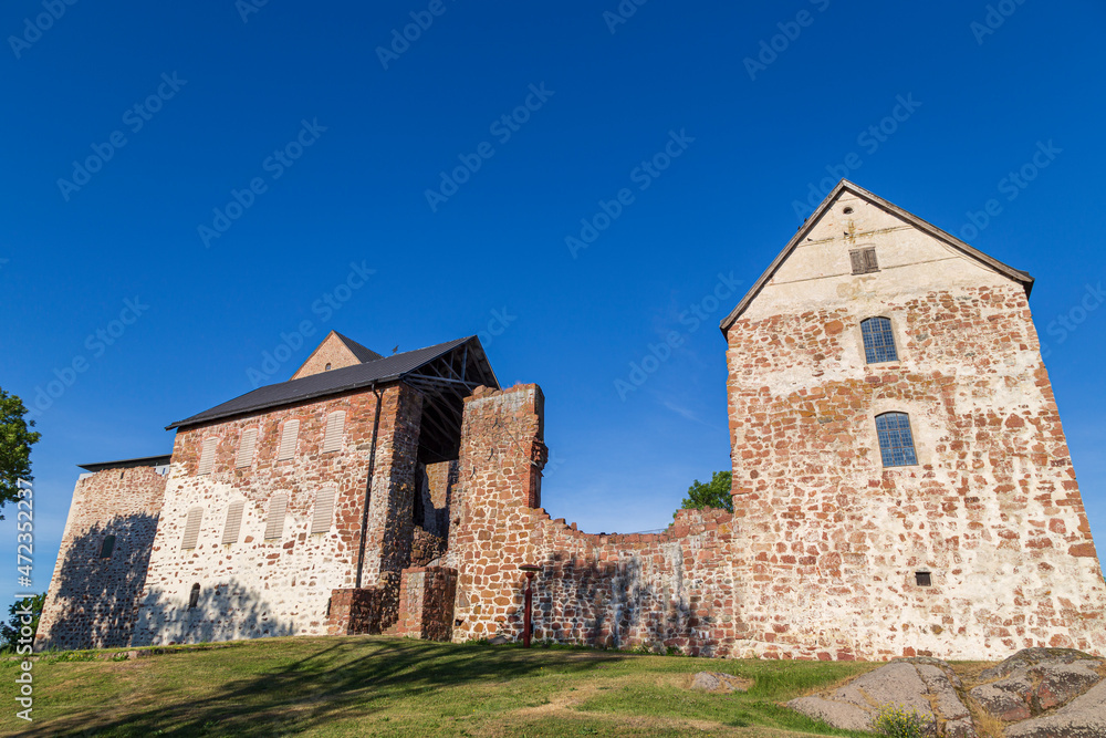 Medieval Kastelholm Castle in Åland Islands, Finland, on a sunny day in the summer.