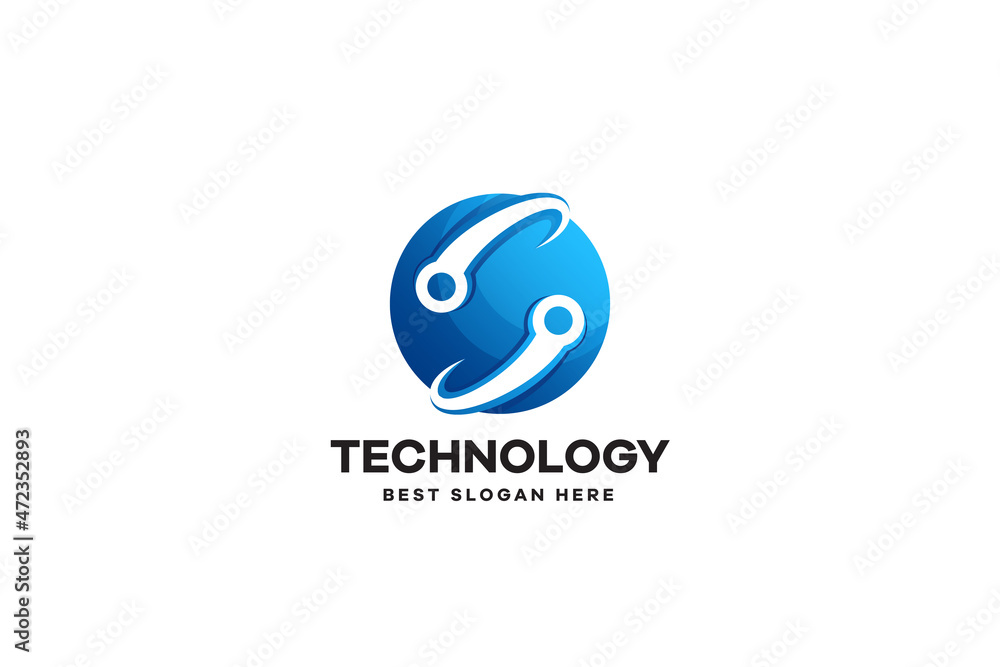 Vector Logo Illustration Technology Vector Logo Illustration Technology