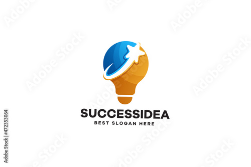 Vector Logo Star Idea Gradient Colorful
