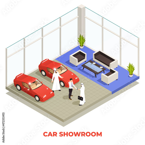 Saudi Car Showroom Composition
