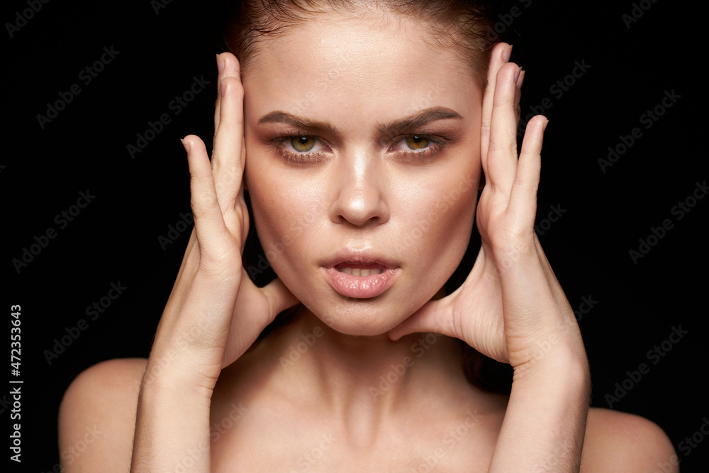 beautiful woman attractive glance posing luxury studio lifestyle beautiful woman attractive glance posing luxury studio lifestyle