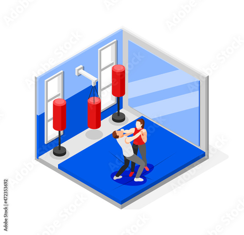 Self Defense Gym Composition