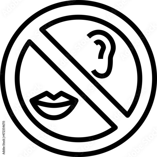 stop modern line style icon