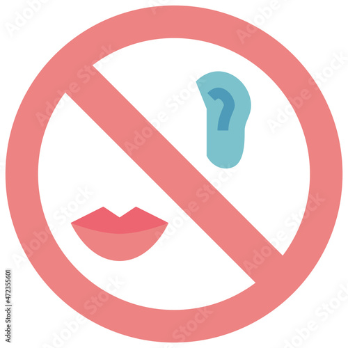 stop flat style icon