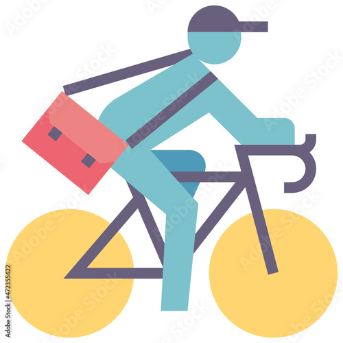bike flat style icon