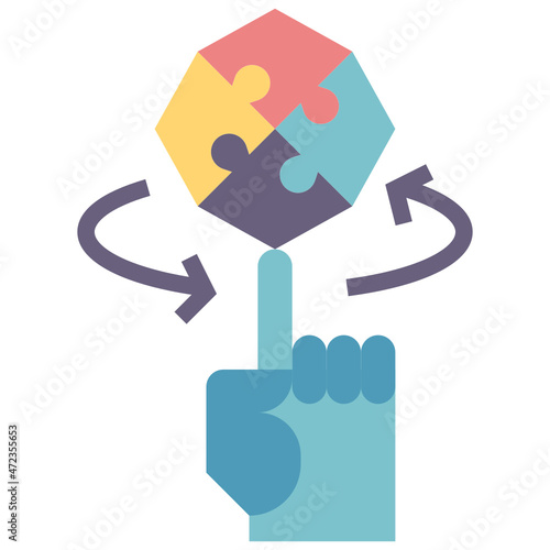 organized flat style icon
