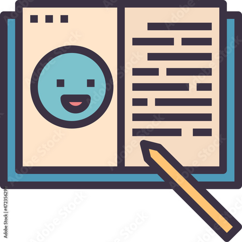 write outline style icon